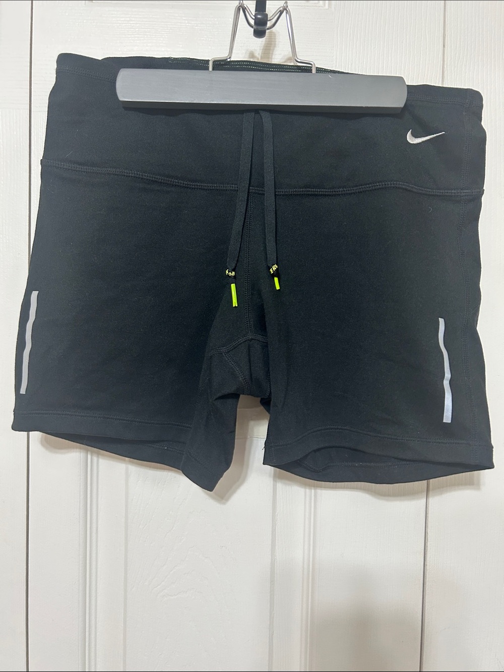 Nike Black Running Shorts with Neon Drawstring